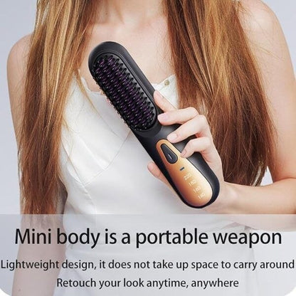 Brosse Chauffante Lissante Sans Fil – Rechargeable