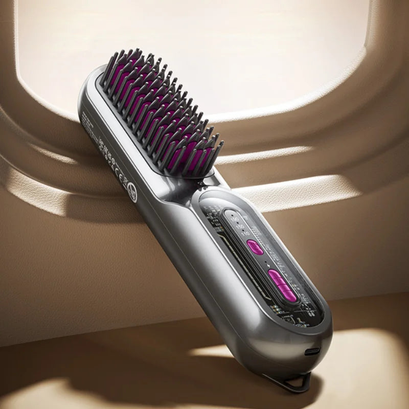 Brosse Chauffante Lissante Sans Fil – Rechargeable